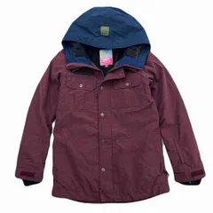 X-NIX スキーウェア レディース S バーガンディ スノボウェア ナイロンジャケット エンジ ネイビー きれいめ