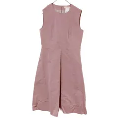 RE277  S MAX MARA  マックスマーラ　ノースリーブワンピース　ピンク　レディース　36サイズ　くすみピンク　ハリ感　高級　オシャレ　膝丈