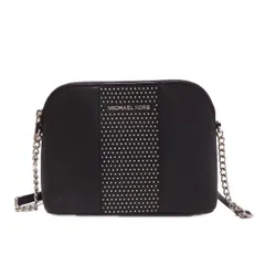 MICHAEL KORS(マイケルコース) ショルダーバッグ - 黒 スタッズ/チェーンショルダー/ミニバッグ レザー