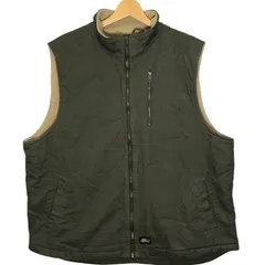 Dickies/ディッキーズ ダックボアベスト ダック地 ワークベスト オーバーサイズ ビックシルエット CHINA製 2XLサイズ カーキ