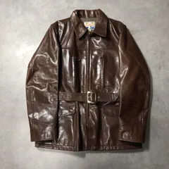 GQ4356◇Dry Bones : CALIFORNIAN DB PONY◇36◇ブラウン 参考定価￥185900- ドライボーンズ ポニーホースハイド レザージャケットのサムネイル