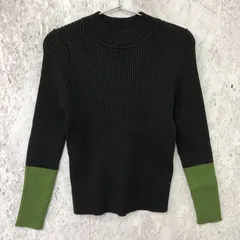 Thevon. ゼヴォン 袖先 配色 リブ ニット ブラック Fサイズ ◇〇のサムネイル