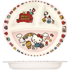 ハローキティ 大好きな日々 バンブーメラミン仕切りランチプレート スケーター