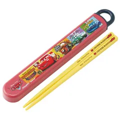 カーズ 26 食洗機対応 スライド箸＆箸箱セット (名入れスペース付箸) スケーター