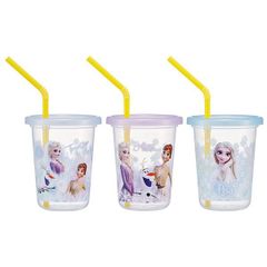 아나운서와 눈의 여왕 26 빨대가있는 텀블러 230ml 3 개 세트 스케이터