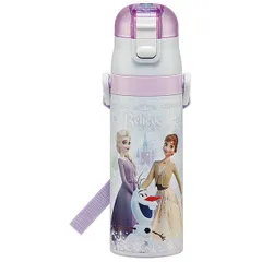 アナと雪の女王 26 超軽量コンパクトロック付ワンプッシュダイレクトステンレスボトル スケーター