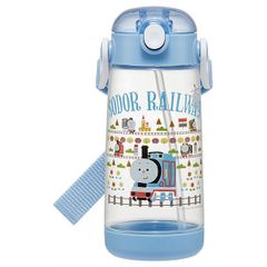 きかんしゃトーマス×つむぱぱ ワンプッシュストローボトル 480ml 水筒 スケーター