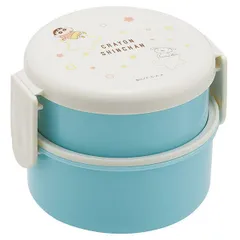 クレヨンしんちゃん パステルスター 丸型ランチボックス2段(フォーク付) スケーター