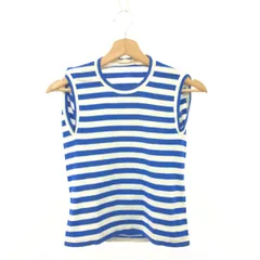 COMME des GARCONS コムデギャルソン 変形デザインカットソー 小さいサイズ:SS ボーダー柄／タンクトップ    ホワイト/ブルー レディース / 240001179082のサムネイル