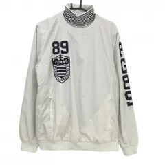 【超美品】パーリーゲイツ ツインスニード ライトグレー×ネイビー 蓄熱裏地 ブルゾン フロッキー  メンズ 5(L) ゴルフウェア PEARLY GATES