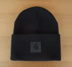 再入荷！特価！希少なアメリカ製モデル！カーハートの１ランク上のロングセラー商品！USA企画＆希少モデル！新登場！ロングセラーモデルの新バージョン！ステルス系ブラックカラー！CARHARTT（USA）TONAL・PATCH・BEANIE
