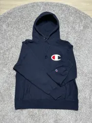 Champion フードTシャツ ネイビー L