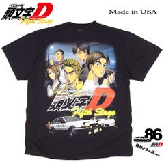 激レア！】イニシャルD アニメtシャツ ブートレグ ブラック L - メルカリ