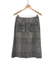 ZM1687 DOCLASSE ドゥクラッセ　タイトスカート　ロング丈　レディース　ツイート　ブラック　ホワイト　サイズ9