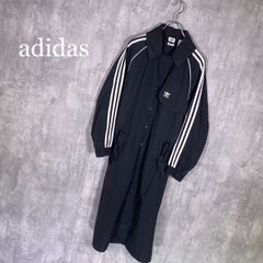 アディダス adidas フェイクレザー トレンチコート ブラウン 完売 