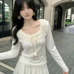 純粋セクシーレイ・レース・PLUSHウォーマー・インナーウェア・Tシャツ