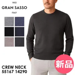 【新品】 【25AW】 グランサッソ Gran Sasso ニット セーター クルーネック CREW NECK 55167 14290 CREW L/SLV メンズ 無地 ウール メリノウール 丸首 長袖 イタ 46（Sサイズ） [GNS-90]