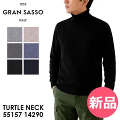 【新品】 【25AW】 グランサッソ Gran Sasso ニット セーター タートルネック ハイネック TURTLE NECK 55157 14290 メンズ 無地 ウール メリノウール 長袖 イタリア おし 48（Mサイズ） [GNS-91]