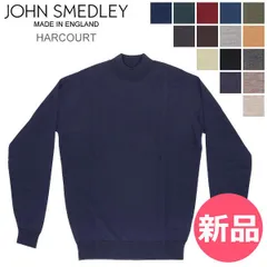 【新品】 ジョンスメドレー John Smedley モックネック ニット メンズ 長袖 ハーコート HARCOURT トップス 30ゲージ メリノウール セーター 無地 男性 イギリス製 ウールセーター ター L [JHS-61]