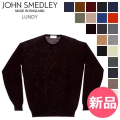 【新品】 ジョンスメドレー John Smedley クルーネック ニット メンズ 長袖 ランディ LUNDY トップス 30ゲージ メリノウール セーター 無地 男性 イギリス製 ウールセーター オフィス 上 M [JHS-64]