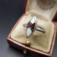 ホピ族 スターリング FP インディアンジュエリー 刻印 波 20号 - メルカリ