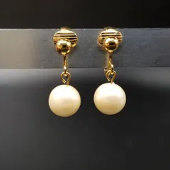 一粒 パール クラシック エレガント ヴィンテージ クリップイヤリング ゴールドトーン カジュアルからフォーマルまで Y17-A