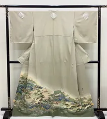 新品未使用　袷着物　色留袖　比翼なし　染め紋　正絹R139