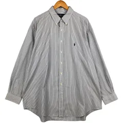 古着 ラルフローレン Ralph Lauren YARMOUTH 長袖 ボタンダウンストライプシャツ メンズXL相当/eaa598100