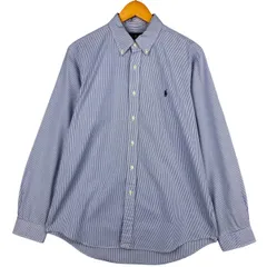 古着 ラルフローレン Ralph Lauren 長袖 ボタンダウンストライプシャツ メンズL相当/eaa598799