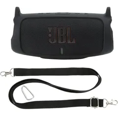 【在庫処分】JBL CHARGE5 Charge 5 Bluetoothスピーカー 専用シリコンケース + ショルダーストラップ -Aenllosi (ブラック)