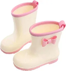 Coco&Mary(ココマリ) 長靴 キッズ レインブーツ 子供 女の子 男の子 子ども レインシューズ 履きやすい 防水 おしゃれ かわいい 滑り止め ジュニア 通園 通学 (ピンク,  19.0～20.0 cm)