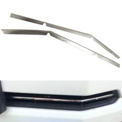 ランドクルーザー ロアガーニッシュ グリル プラド 150系 後期 鏡面 メッキ ステンレス 2本 フロント モール 互換品 管理W1