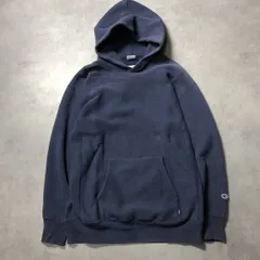 GQ4362◇Champion / RHC別注 : I Love You刺繍 リバースウィーブスウェットパーカー◇L◇ネイビー フェード ロンハーマンカリフォルニア