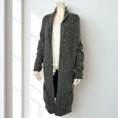 アーバンリサーチロッソ URBAN RESEARCH ROSSO　アルパカ混 ニットロングガウン/ロングカーディガン　ダークグレー　レディース