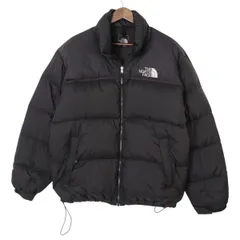 【人気】THE NORTH FACE ザノースフェイス ヌプシジャケット　700FP ダウン　黒　L 刺繍　アウトドア　ストリート