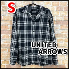 UNITED ARROWS GREEN LABEL ユナイテッドアローズ　RELAXING メンズ/紳士　チェックシャツ　ブラック系　サイズ:S　カジュアル/普段着   USED現状品　YMO12-014-07-60