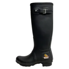 HUNTER(ハンター) レインブーツ EU 38 レディース - 黒×レッド×ダークイエロー トラ