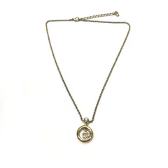 ディオール　Dior　CD　ロゴ　ストーン　ネックレス　ブランド小物　ネックレス　レディース