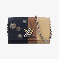 ルイヴィトンLouis Vuittonポルトフォイユ ツイスト ブラックxブラウン×ゴールド モノグラム リバース M64478 SP4196