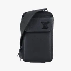 ルイヴィトンLouis VuittonLV アエログラム フォン ポーチ ブラック グレインレザー M57089 MI4270 ICチップ