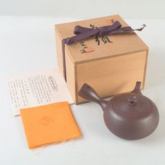 黒色陶器急須 木箱付き 黒田隆 急須 - メルカリ