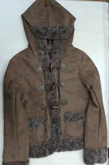 N 値下げ中【保管品】コート ダッフルコート ブラウンカラー フード付き オシャレ ファッション