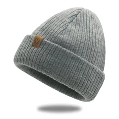 【新品】 [WindTour] ニット帽 秋冬 リブ編み 厚手 二重防寒 ビーニー帽 ニットキャップ ビーニーキャップ ふわふわ・伸縮性・シンプル・おしゃれ・暖かい・軽量 フリーサイズ 通勤 通学 スポーツ バイク 自転車 スキー ユニセックス 男女兼用  0