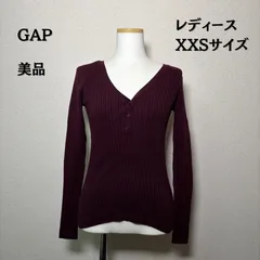 Gap ギャップ　ニット　Vネック　ワインレッド　XXSサイズ　レディース　【B-3】