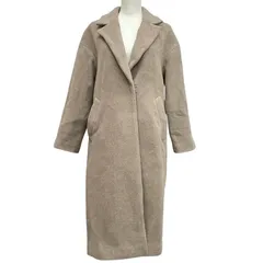 美品【グリーンレーベルリラクシング green label ewlaxing】ファブリカ チェスターコート ロングコート 38 ベージュ系