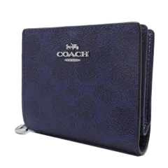 【新品】コーチ 財布 二つ折り財布 (小銭入れ有り) COACH SNAP WALLET シグネチャー キャンバス メタルロゴ Cチャーム スモールウォレット IDパスケース付き CCL96 アウトレット レディース 送料無料