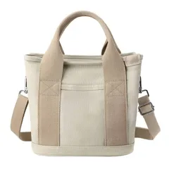 [Sitengle] トートバッグ?レディース?キャンバス?ショルダーバッグ?斜めがけ2way?仕切り ミニトート 小さめ ハンドバッグ?シンプル?無地?軽量?お散歩?お買い物?旅行?通勤?メンズ?レディース