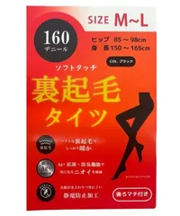 裏起毛　あったかタイツ　160デニール　抗菌防臭　静電防止　ブラック　暖かい　防寒　マチつき　ソフトタッチ　新品　「送料無料」