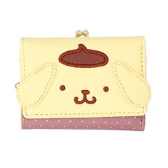 ☆ 폼 폼 푸딩 ☆ 캐릭터 미니 입금 지갑 산리오 지갑 Sanrio MK1A-2 접이식 지갑 가마구치 지갑 2 접는 지갑 가마구치 귀여운 접이식 소녀 초등학생 여자 중학생 여학생 고등학생 여자 성인 여성 지갑