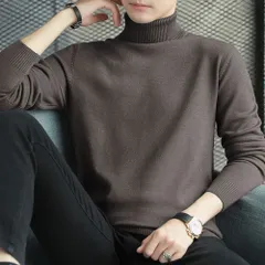 ☆ ブラウン ☆ Lサイズ ☆ セーター メンズ トップス ニット セーター メンズ ニットセーター モックネック ハイネック ボトルネック タートルネック タートルネックセーター メンズセーター 無地 柔らかい ソフト 快適 ギフト 通勤 通学 お出かけ